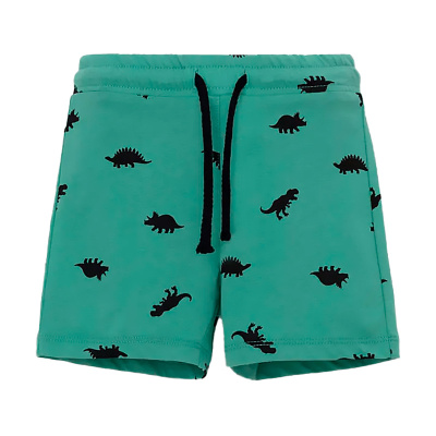 Шорты для мальчика Crockid КР 400666 малахитово зеленый дино к558 1